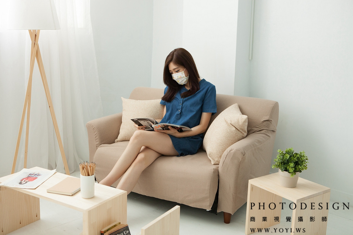 立體口罩的臉部貼合度展示，專業商業攝影捕捉側臉線條