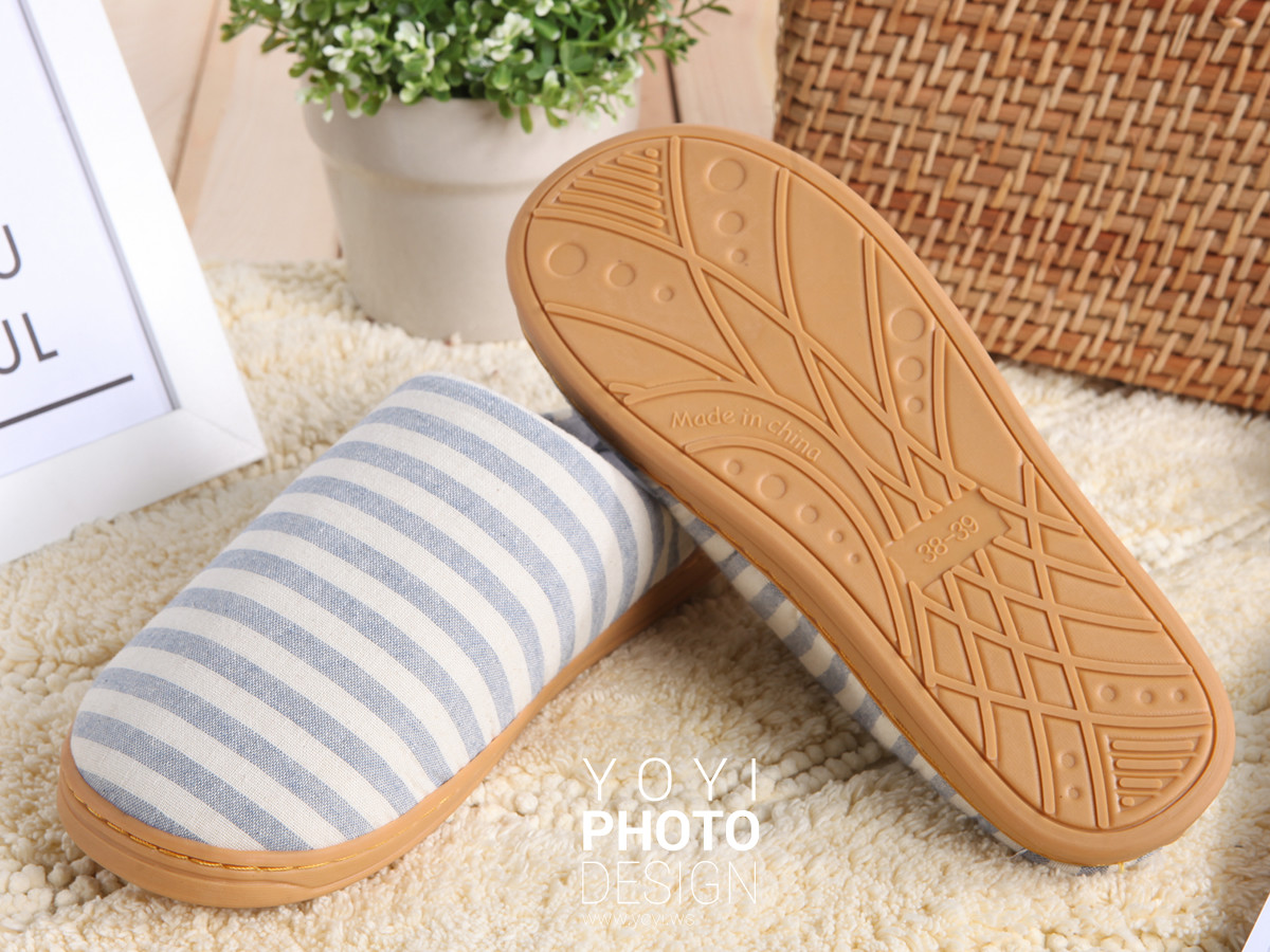 家居拖鞋攝影｜繽紛點點卡通造型家居拖鞋情境攝影｜ 9