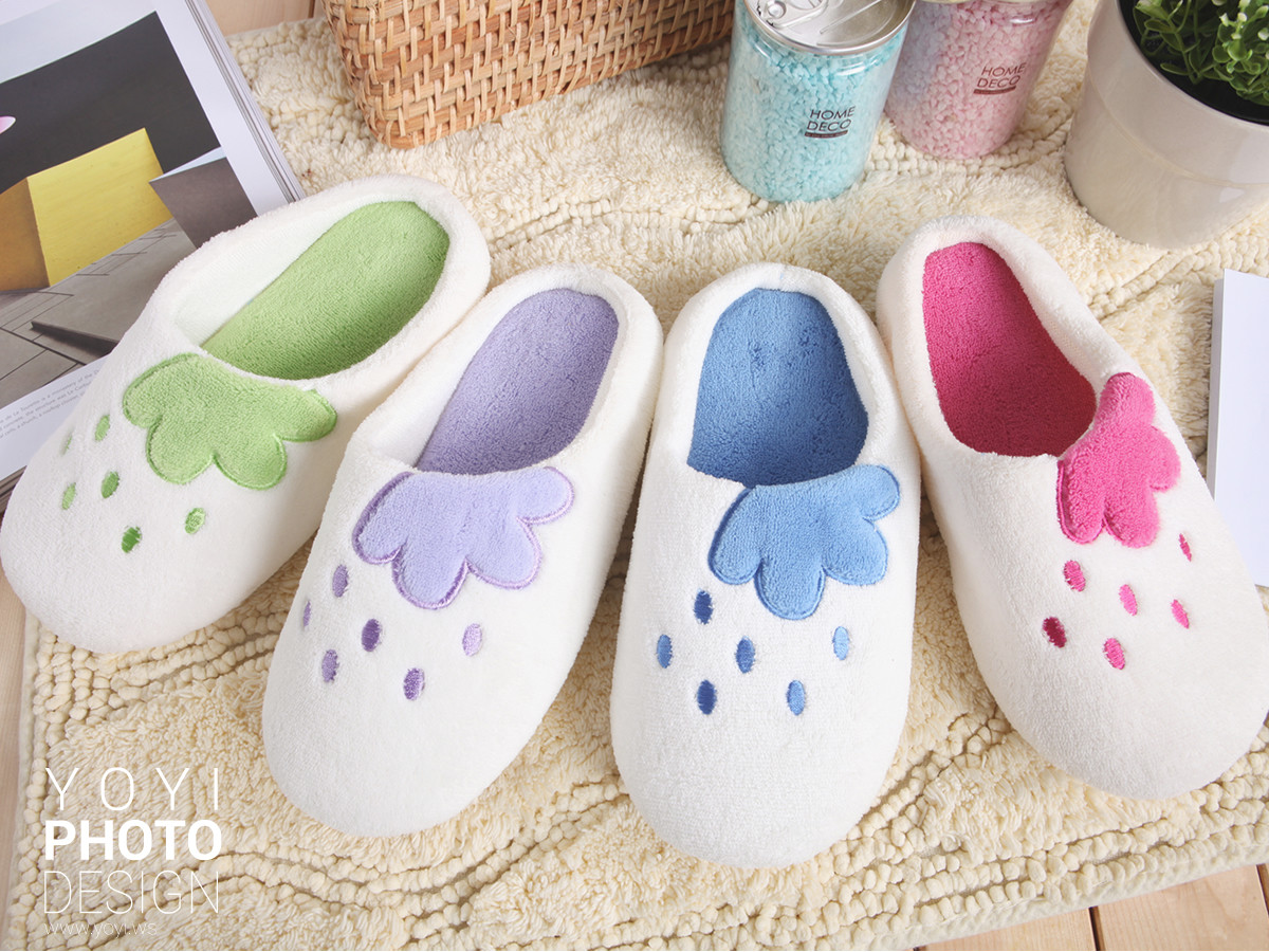 家居拖鞋攝影｜繽紛點點卡通造型家居拖鞋情境攝影｜ 33