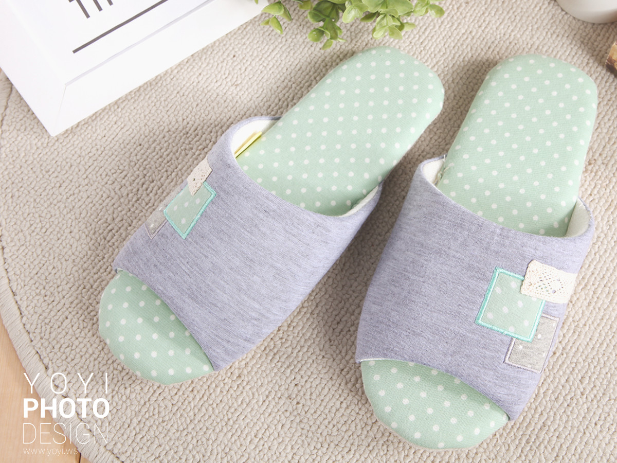 家居拖鞋攝影｜繽紛點點卡通造型家居拖鞋情境攝影｜ 37