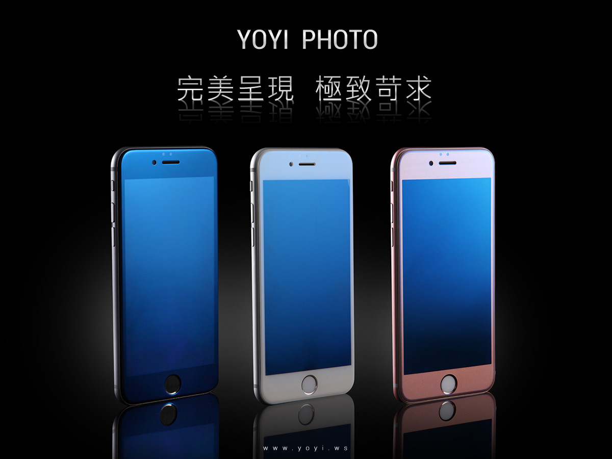 手機螢幕保護貼攝影，3D曲面滿版玻璃與高透光質感