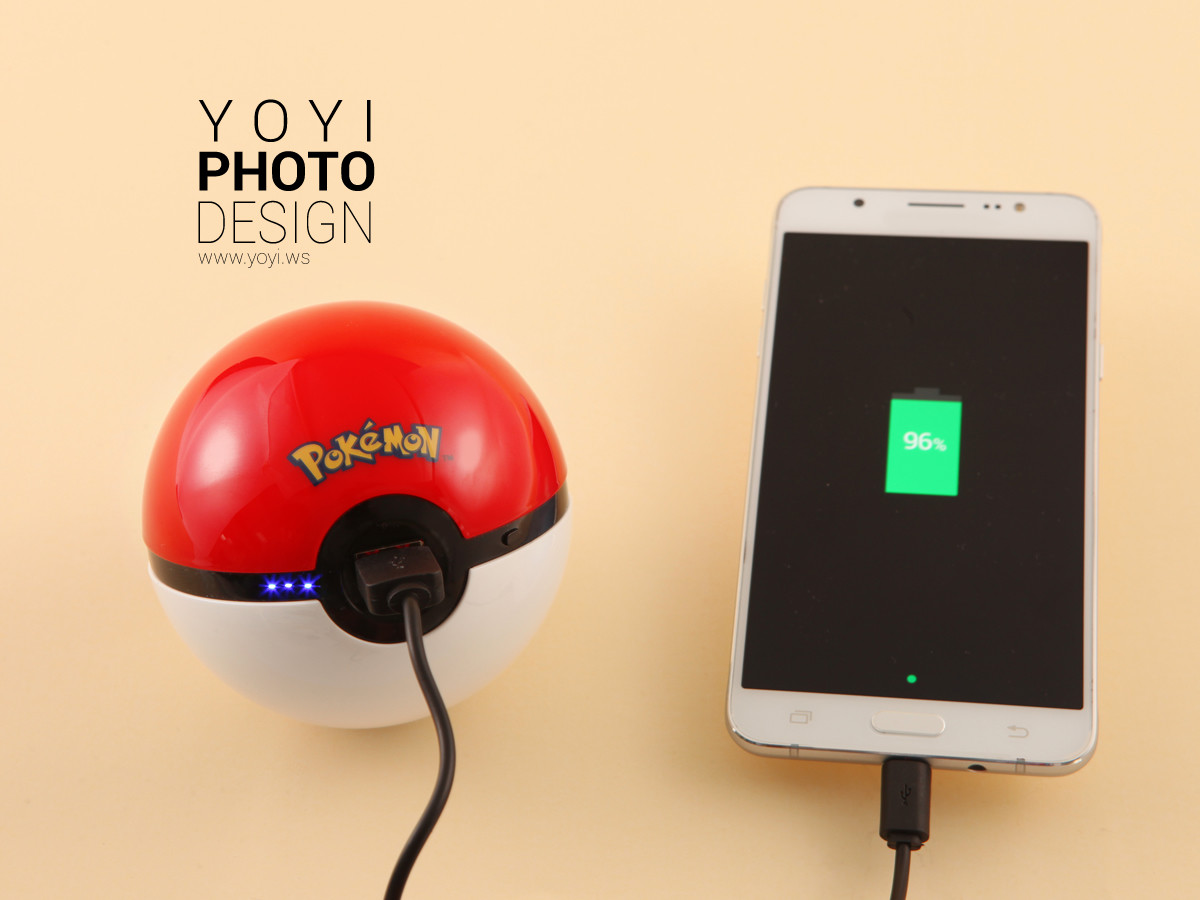 神奇寶貝寶可夢球行動電源攝影，正版授權商品質感拍攝