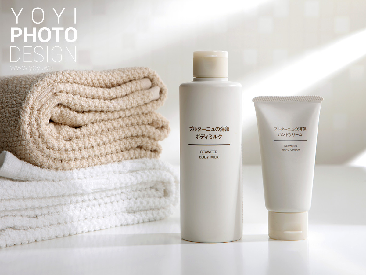 身體乳與護手霜產品攝影 | 日系簡約風格，強調質感與光影細節，美妝商業攝影