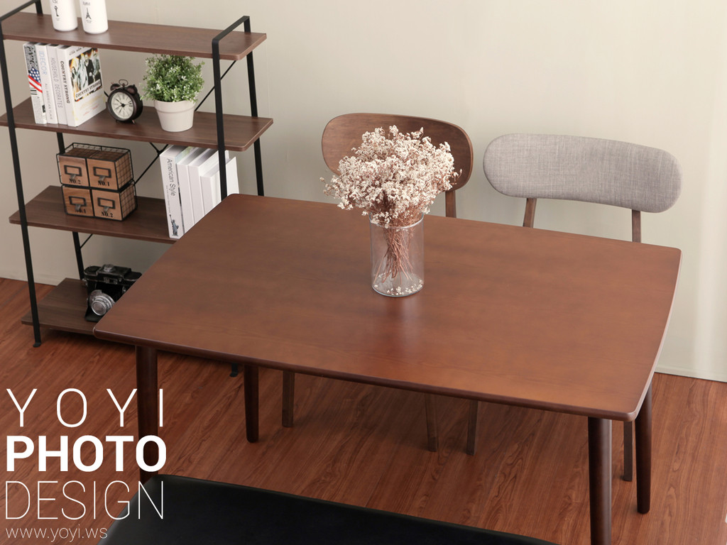 實木家具吧台桌椅置物架攝影 3