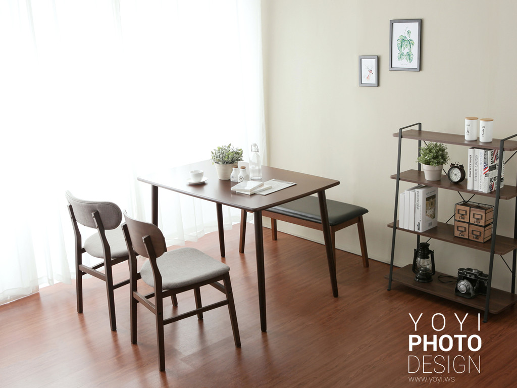 實木家具吧台桌椅置物架攝影 5