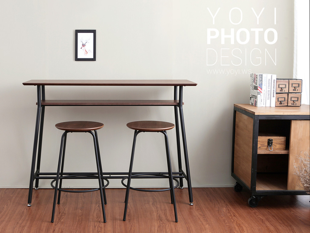 實木家具吧台桌椅置物架攝影 15