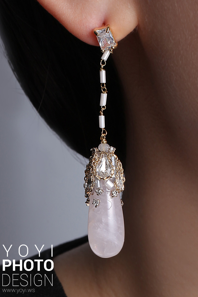 飾品商品攝影｜歐美時尚風項鍊飾品模特兒實戴攝影 1