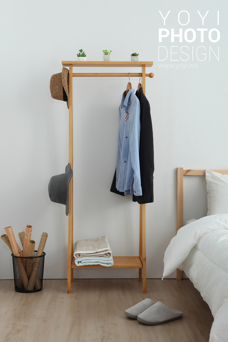 梳妝台木質衣架玄關桌攝影 3
