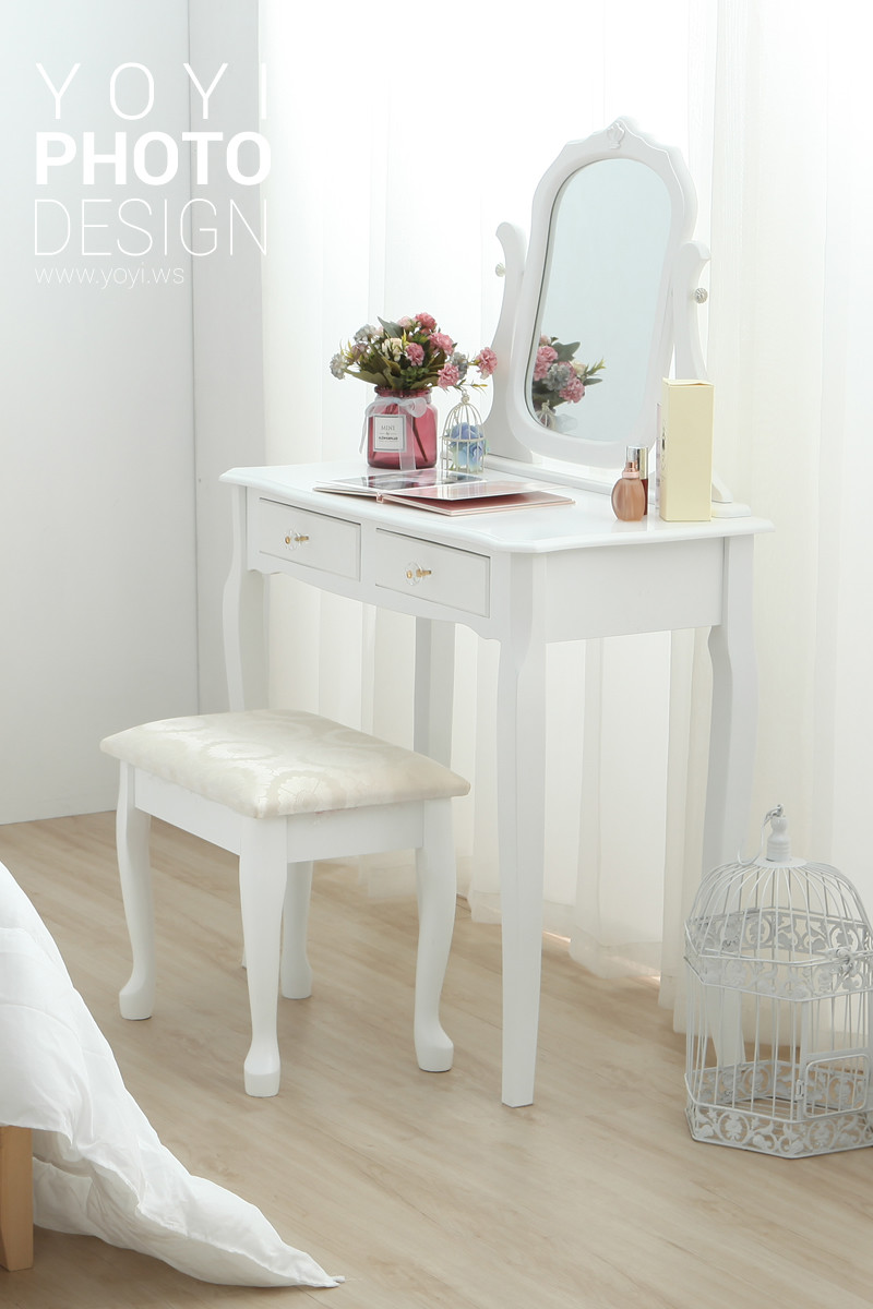 梳妝台木質衣架玄關桌攝影 5