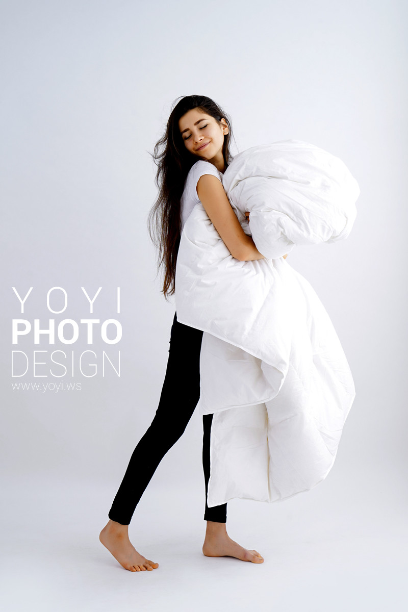 寢具商品攝影｜高品質純白羽絨被、床包組與極簡居家風格攝影 7