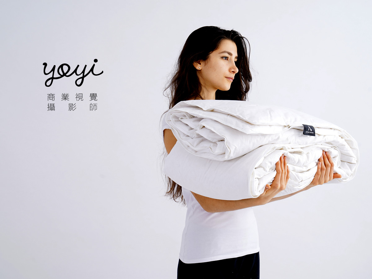 寢具商品攝影｜高品質純白羽絨被、床包組與極簡居家風格攝影 11