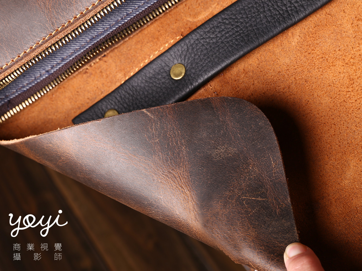 皮件商品攝影｜經典復古皮革手提包、公事包與職人工藝視覺攝影 5