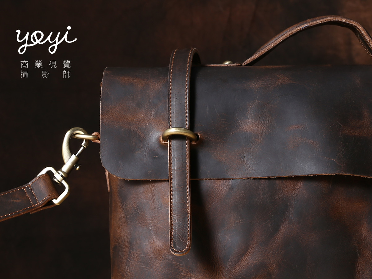 皮件商品攝影｜經典復古皮革手提包、公事包與職人工藝視覺攝影 9