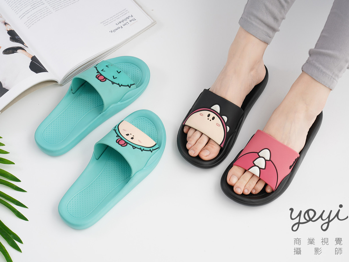 拖鞋商品攝影｜日系可愛圖騰拖鞋、居家室內鞋與生活感陳列攝影 13