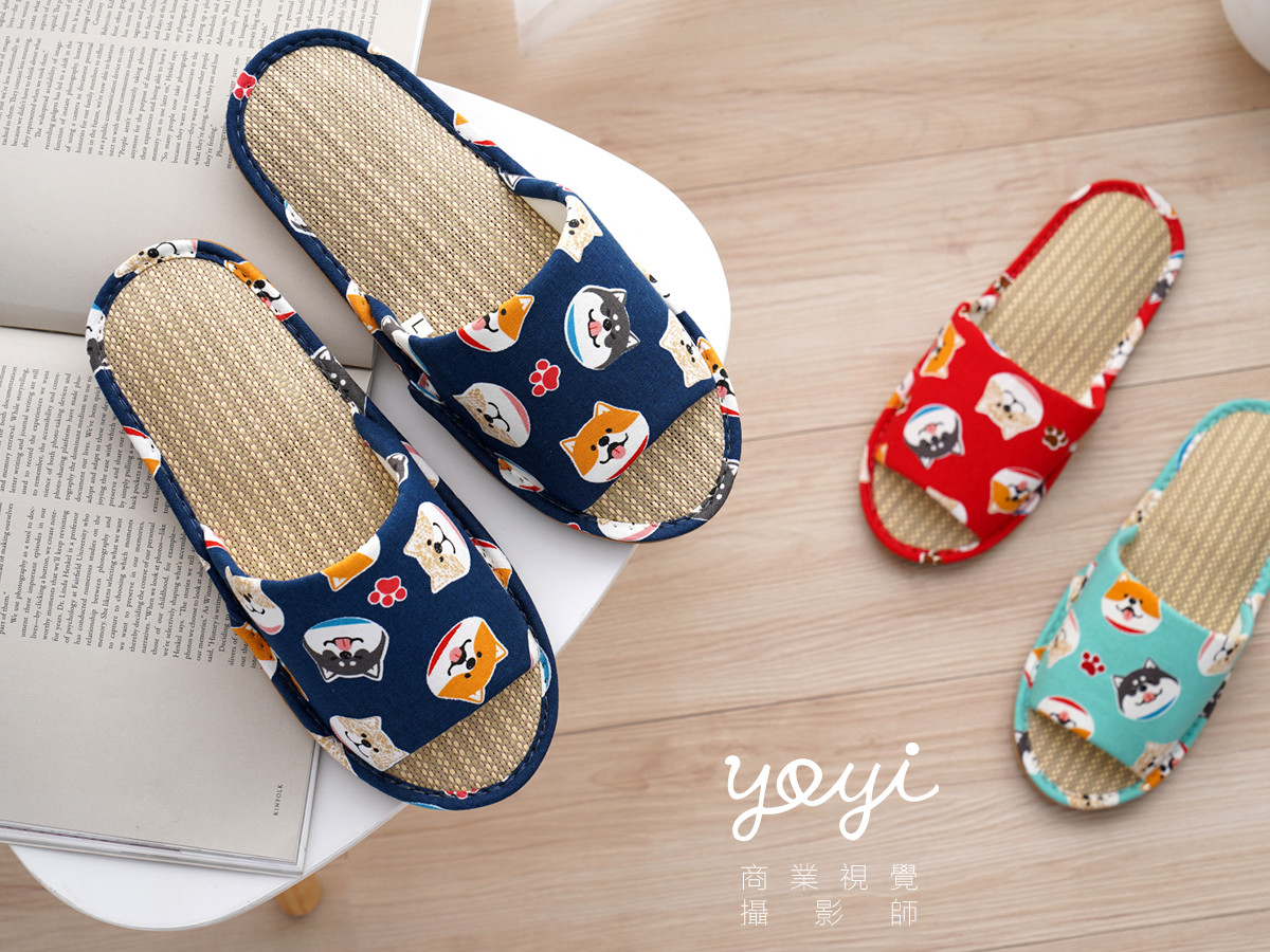 拖鞋商品攝影｜日系可愛圖騰拖鞋、居家室內鞋與生活感陳列攝影 29