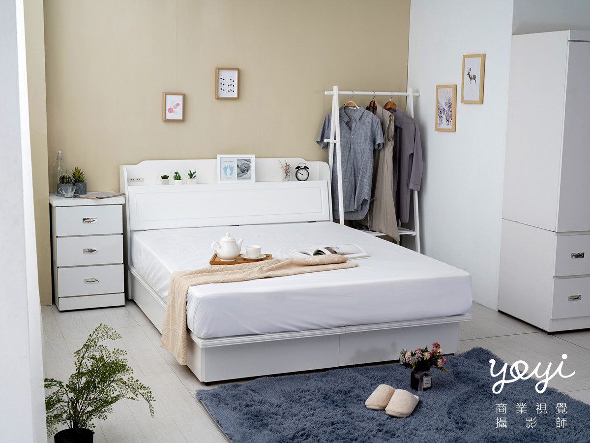 家具商品攝影｜機能床架、掀床結構與現代臥室空間情境攝影 1