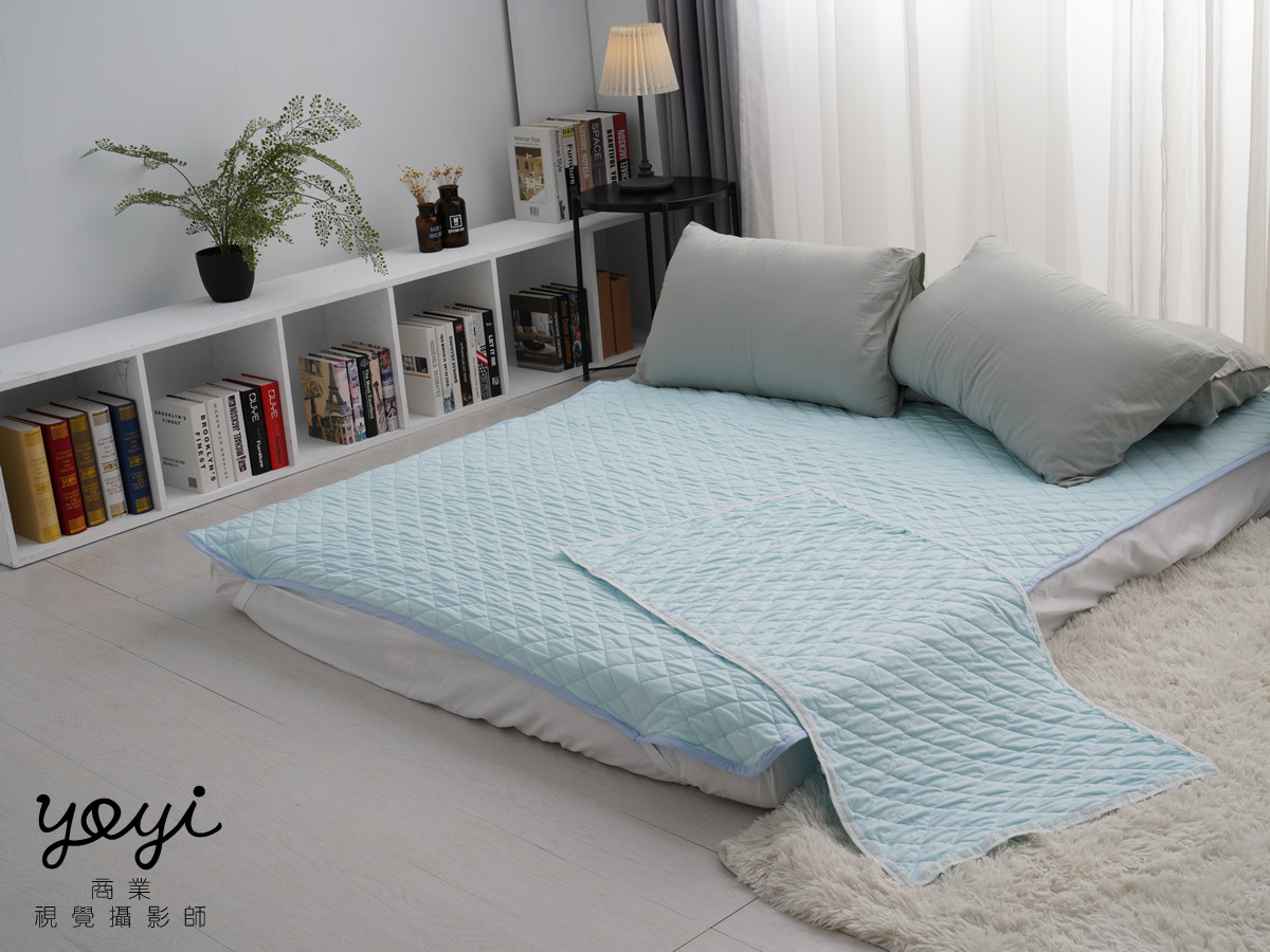 寢具商品攝影｜耀邦實業天絲床包組與清爽藍調居家情境攝影 23