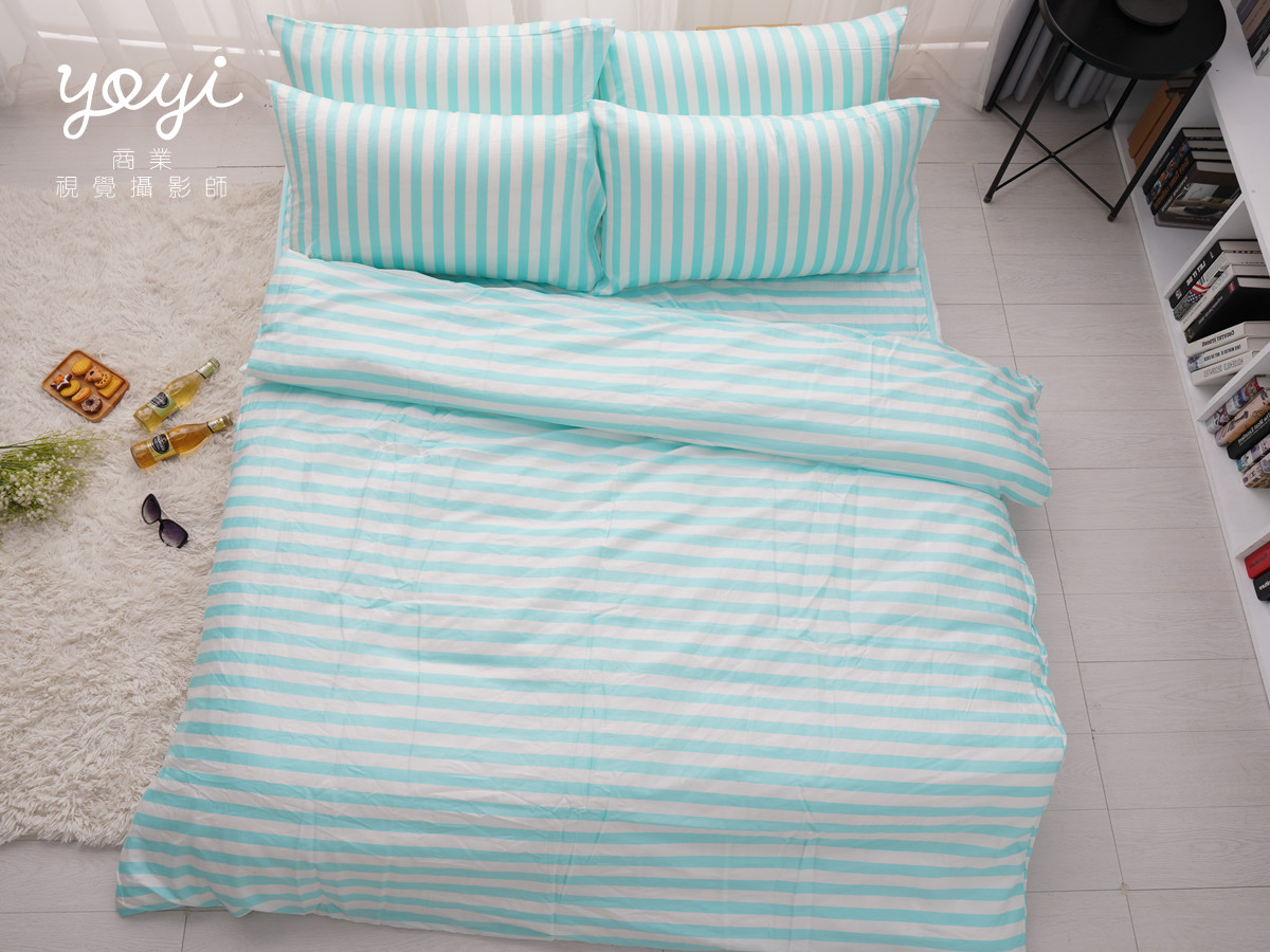 寢具商品攝影｜耀邦實業天絲床包組與清爽藍調居家情境攝影 27