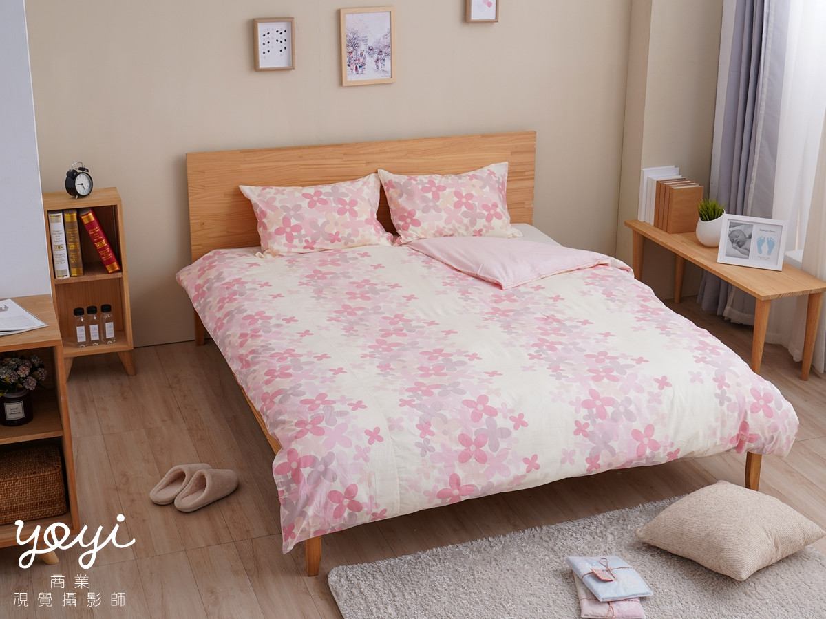 寢具商品攝影｜妍寶花卉圖騰床包組與亮麗臥室空間攝影 13