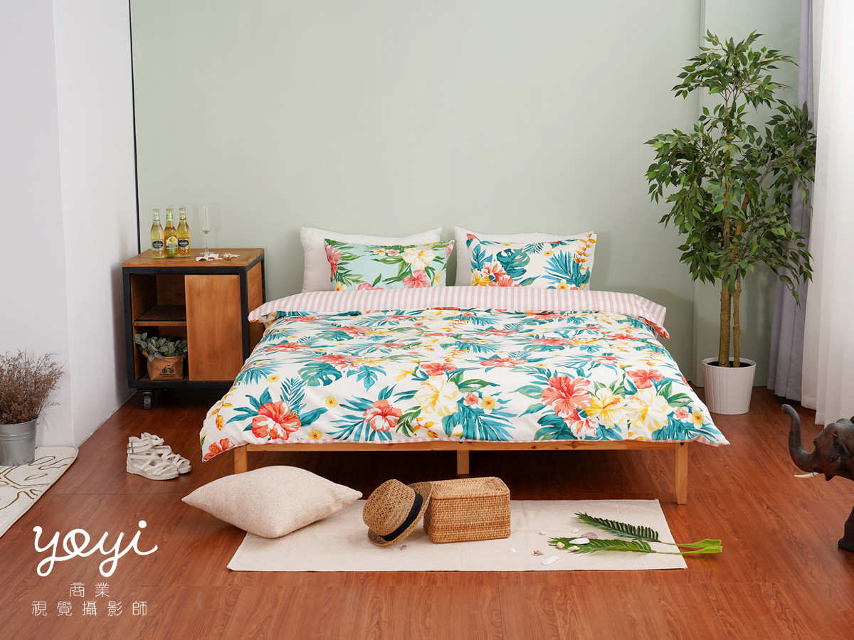 寢具商品攝影｜妍寶花卉圖騰床包組與亮麗臥室空間攝影 41