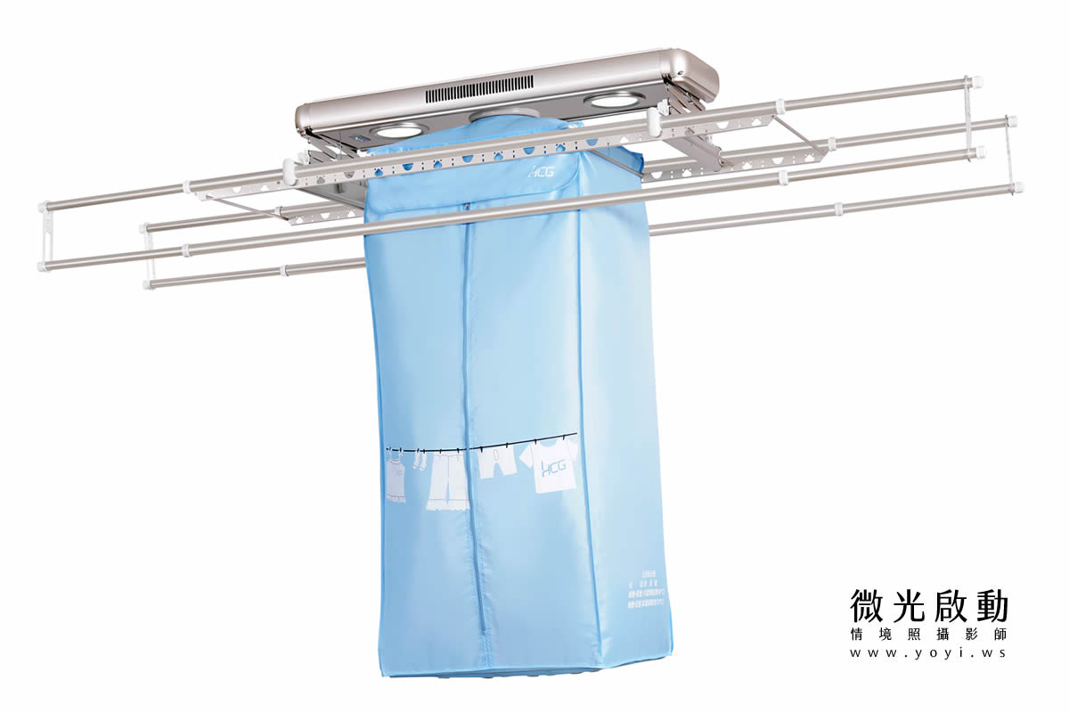電動曬衣架商品攝影｜主機結構白底去背產品攝影｜HCG和成 1