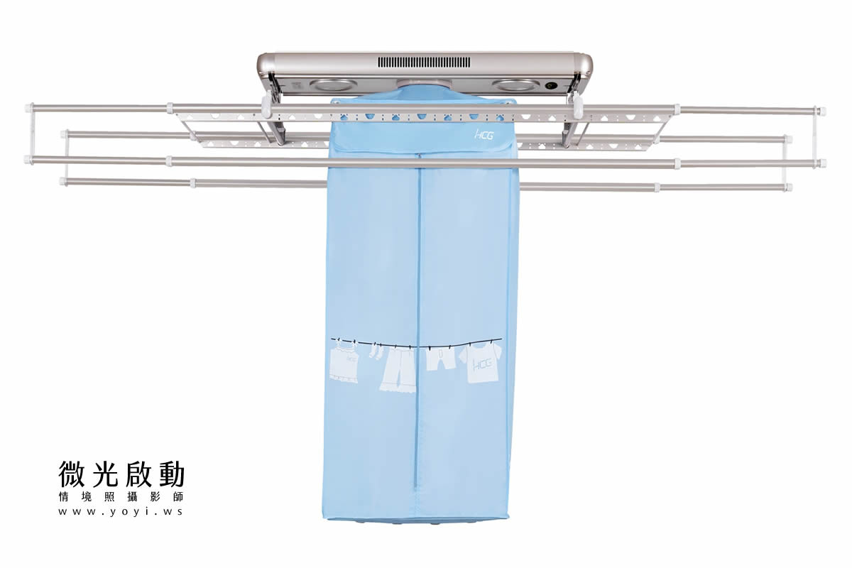 電動曬衣架商品攝影｜主機結構白底去背產品攝影｜HCG和成 3