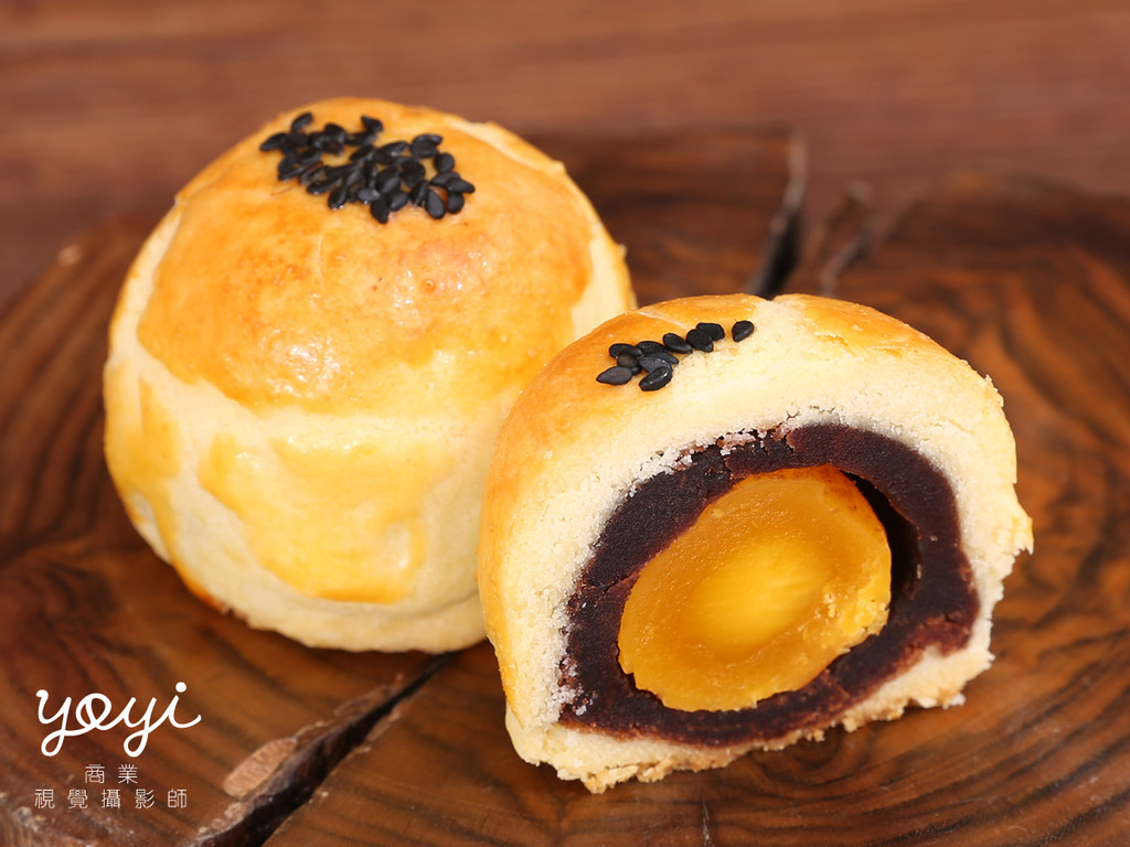 美食商品攝影｜傳統綠豆椪、中秋月餅禮盒與精緻糕點切面特寫攝影 17