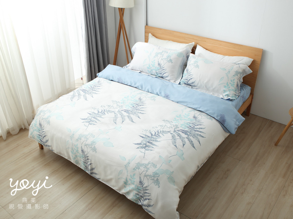 寢具商品攝影｜清爽色系印花床包組與自然採光居家風格攝影 41