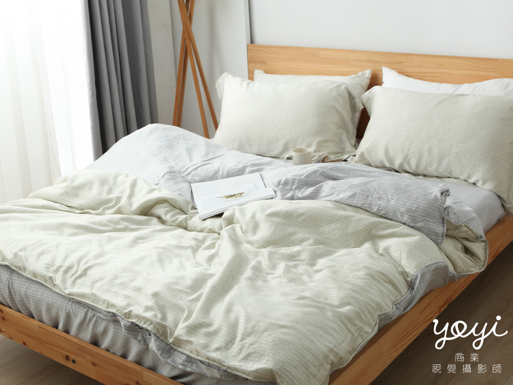 寢具商品攝影｜清爽色系印花床包組與自然採光居家風格攝影 55