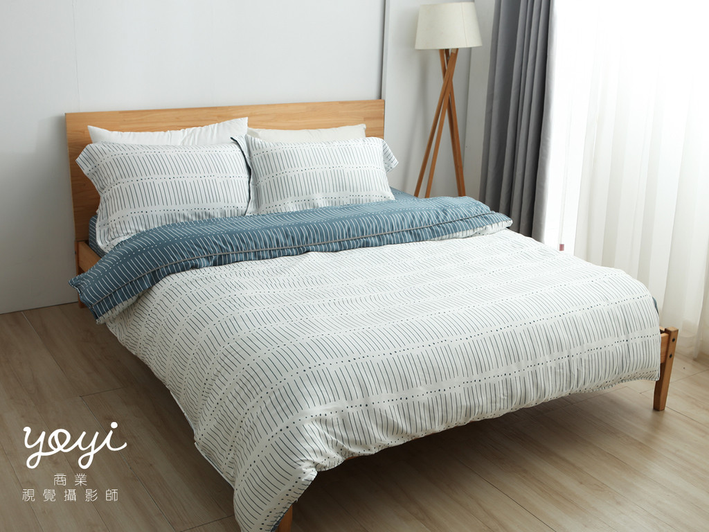 寢具商品攝影｜清爽色系印花床包組與自然採光居家風格攝影 59