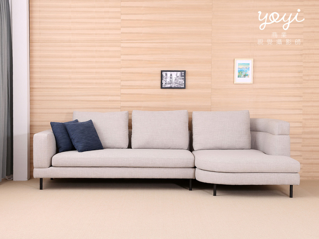 家具商品攝影｜沙發先生現代風藍色布沙發與客廳空間攝影 1