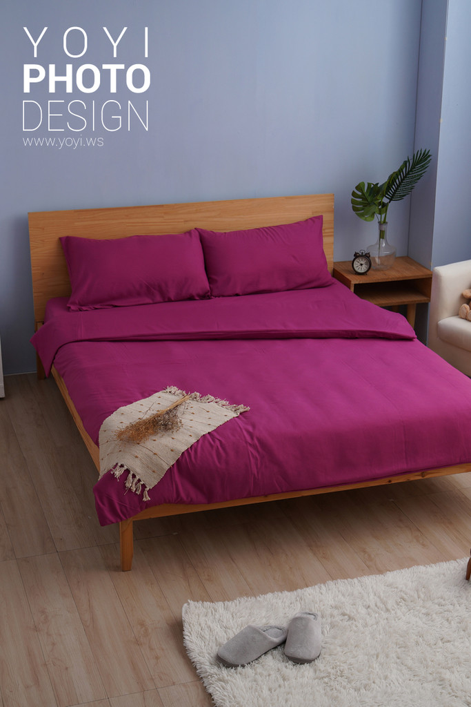 寢具商品攝影｜紫色調質感床包組與溫馨居家臥室情境攝影 1