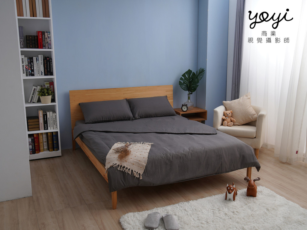 寢具商品攝影｜紫色調質感床包組與溫馨居家臥室情境攝影 3