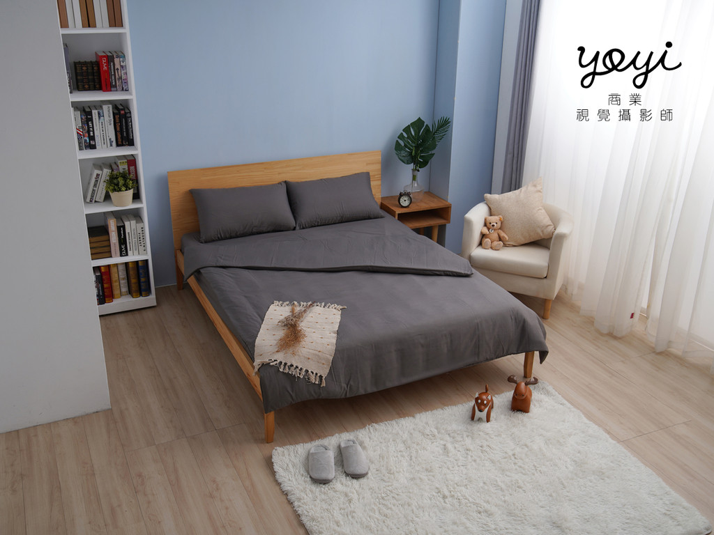 寢具商品攝影｜紫色調質感床包組與溫馨居家臥室情境攝影 9