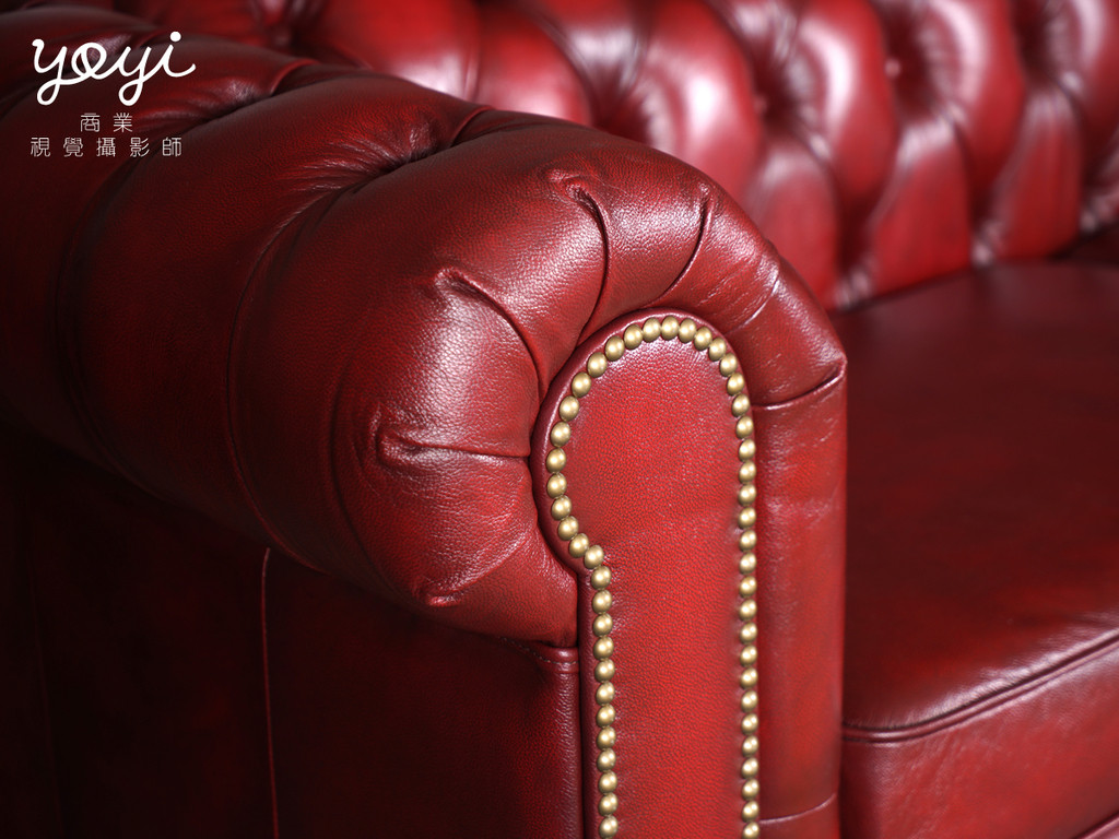 家具商品攝影｜純真年代經典紅色拉扣沙發與英式復古風格攝影 15