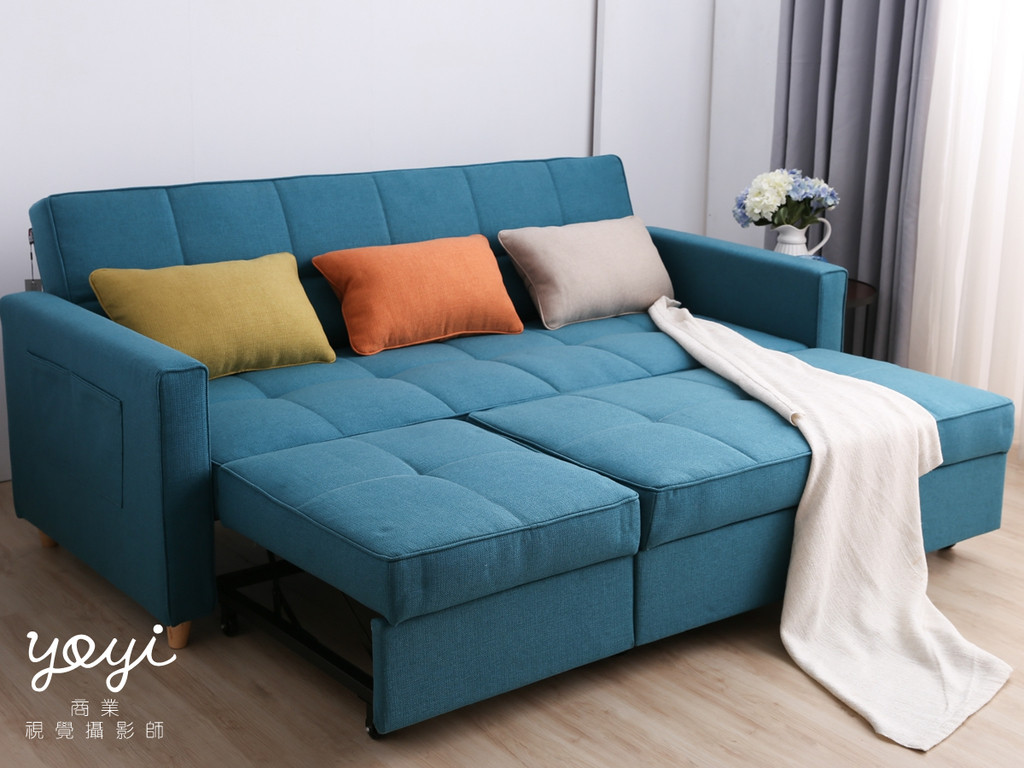 家具商品攝影｜現代風鮮紅 L 型布沙發與客廳空間美學攝影 11