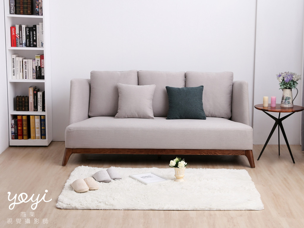 家具商品攝影｜現代風鮮紅 L 型布沙發與客廳空間美學攝影 55