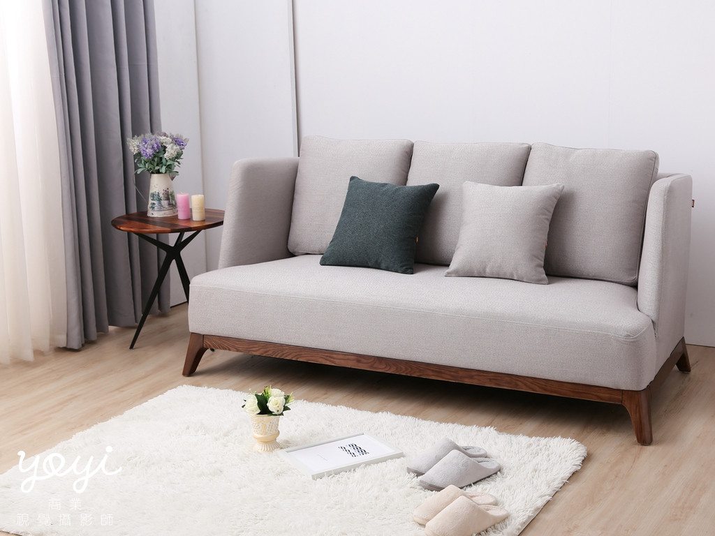 家具商品攝影｜現代風鮮紅 L 型布沙發與客廳空間美學攝影 57