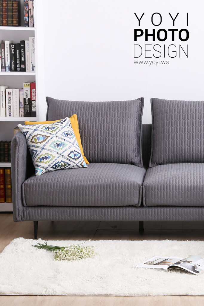 家具商品攝影｜現代風鮮紅 L 型布沙發與客廳空間美學攝影 77