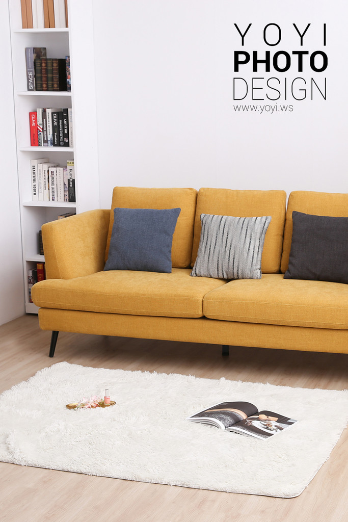 家具商品攝影｜現代風鮮紅 L 型布沙發與客廳空間美學攝影 93