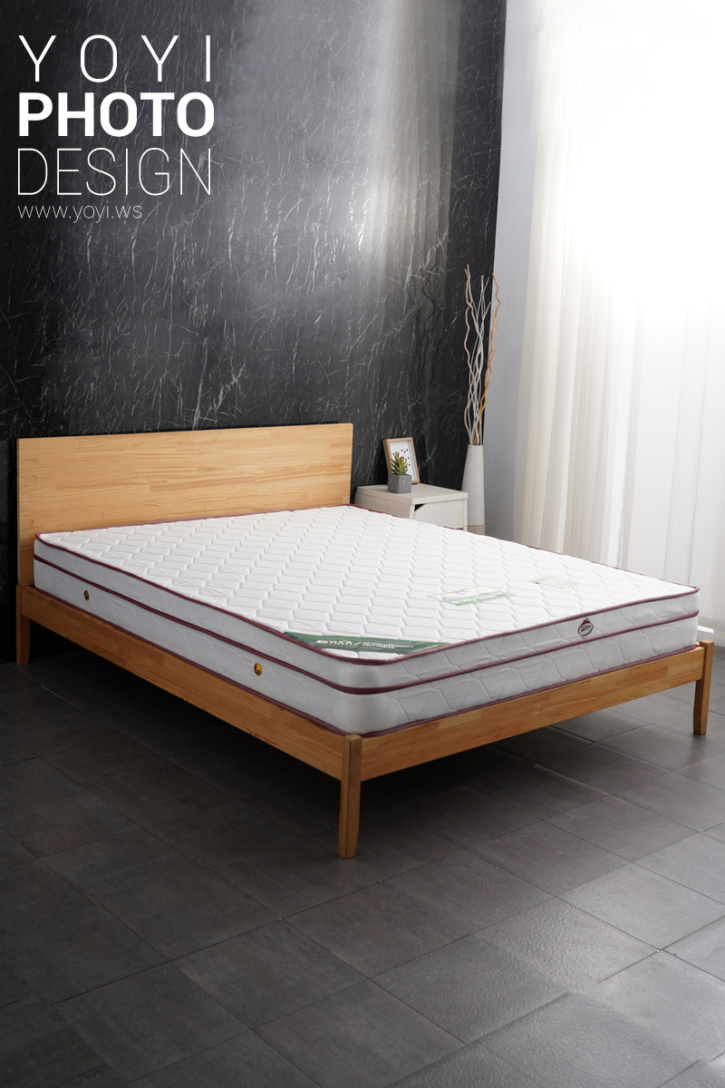 床墊商品攝影｜機能性護脊床墊與極簡主義臥室空間攝影 1