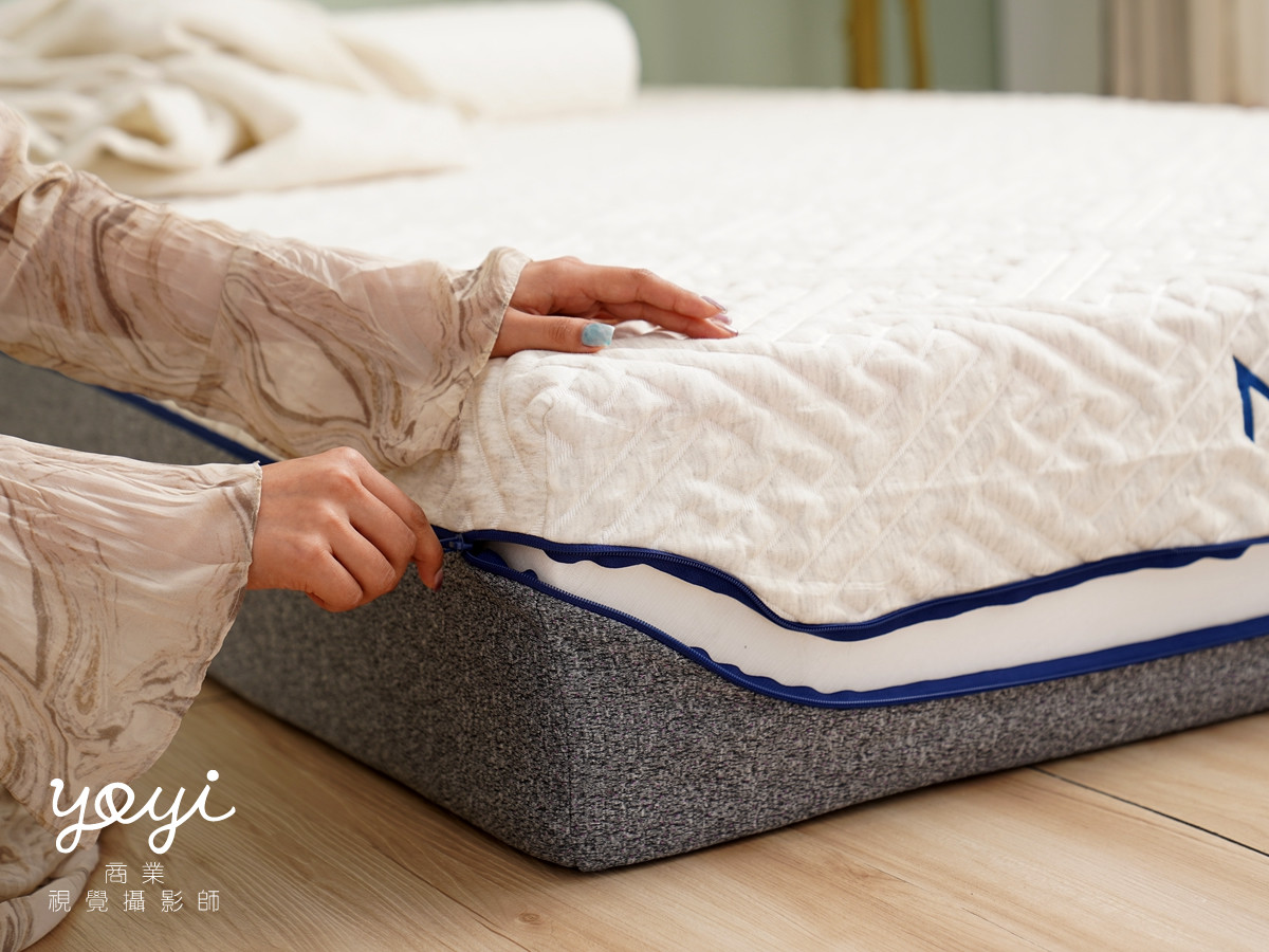 床墊商品攝影｜機能性支撐床墊與模特兒居家舒壓情境攝影 15