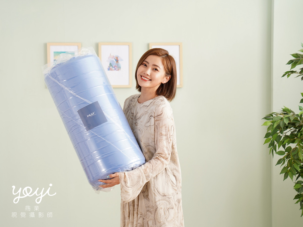 床墊商品攝影｜機能性支撐床墊與模特兒居家舒壓情境攝影 17