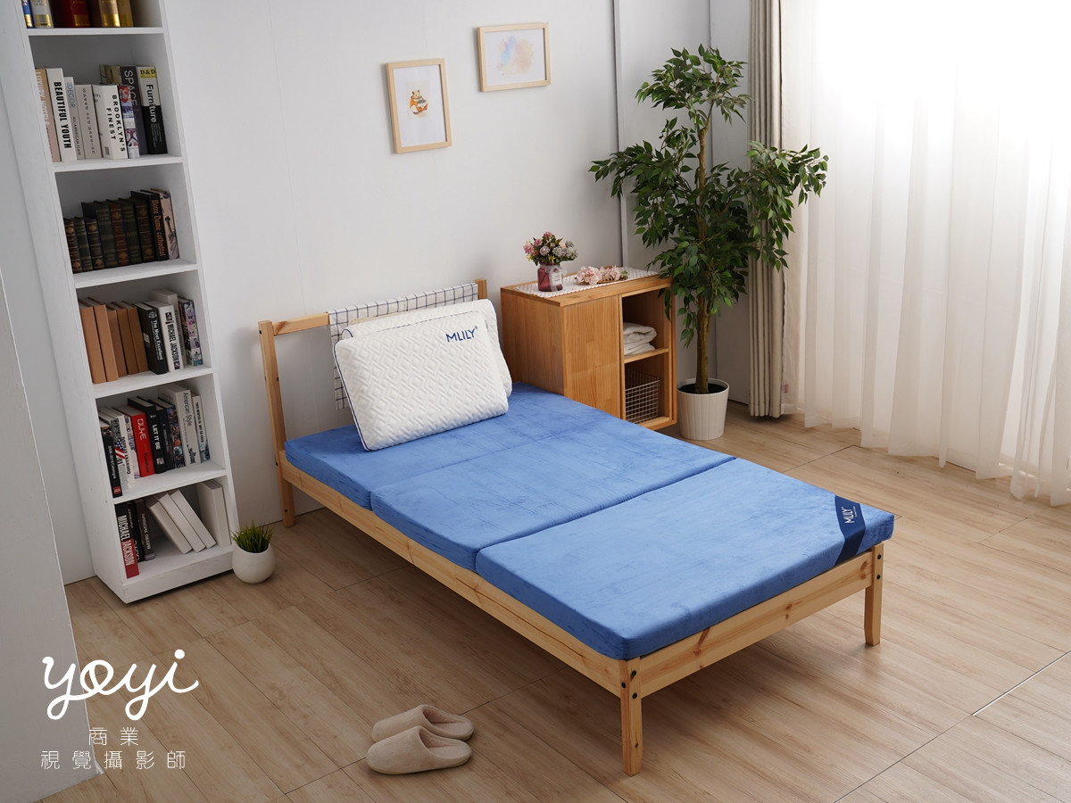 床墊商品攝影｜機能性支撐床墊與模特兒居家舒壓情境攝影 19