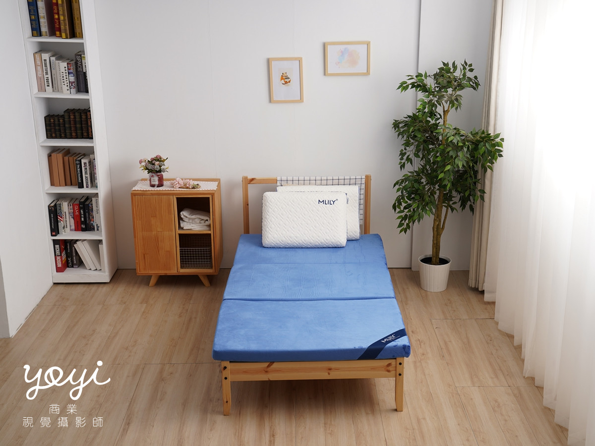 床墊商品攝影｜機能性支撐床墊與模特兒居家舒壓情境攝影 23