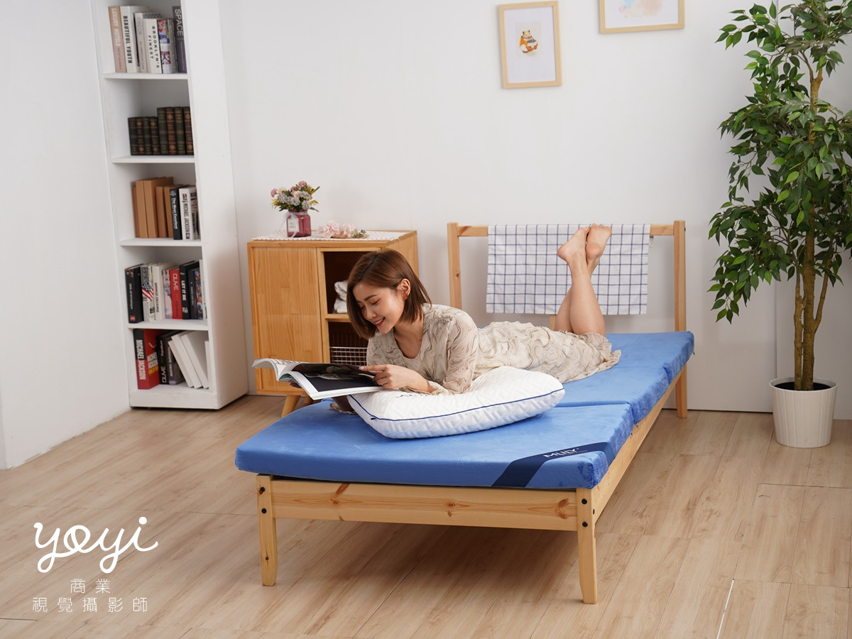 床墊商品攝影｜機能性支撐床墊與模特兒居家舒壓情境攝影 25