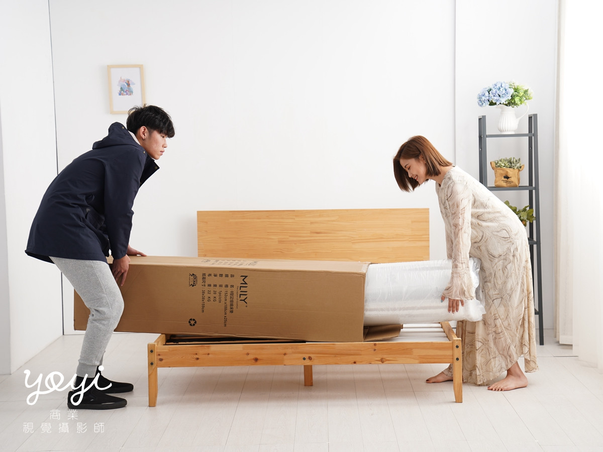 床墊商品攝影｜機能性支撐床墊與模特兒居家舒壓情境攝影 31