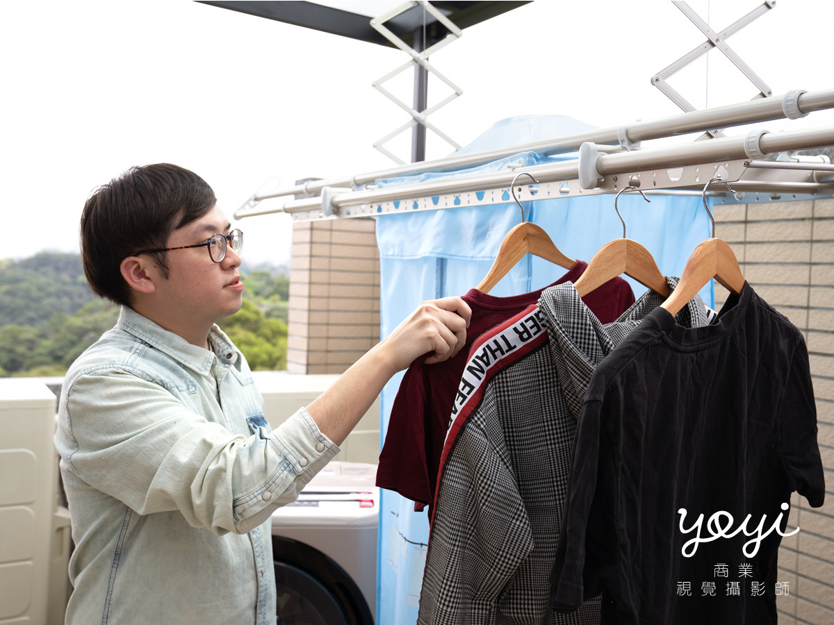 家居設備攝影｜智能電動曬衣架空間安裝與機能展示情境攝影 31