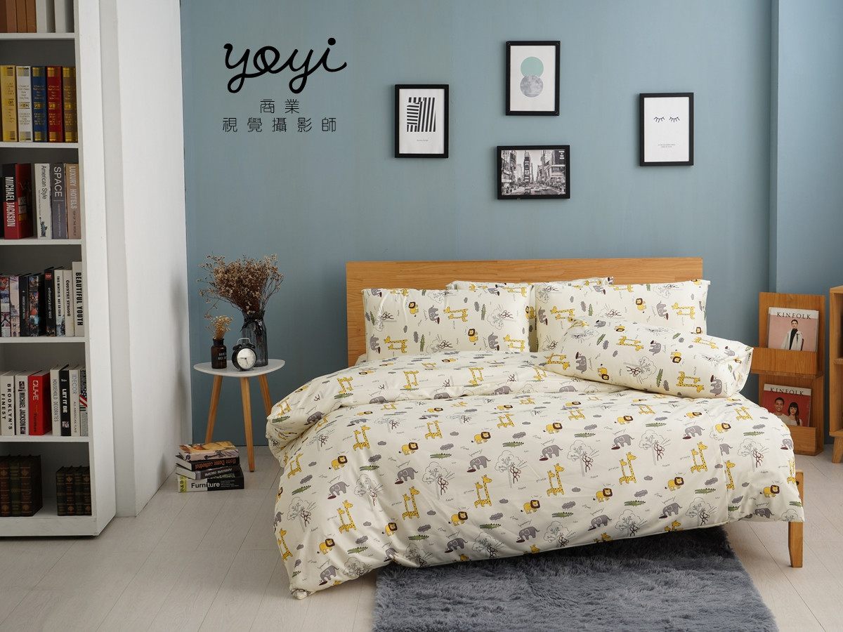 寢具商品攝影｜碎花圖騰床包組與明亮居家臥室情境攝影｜淳彌 1