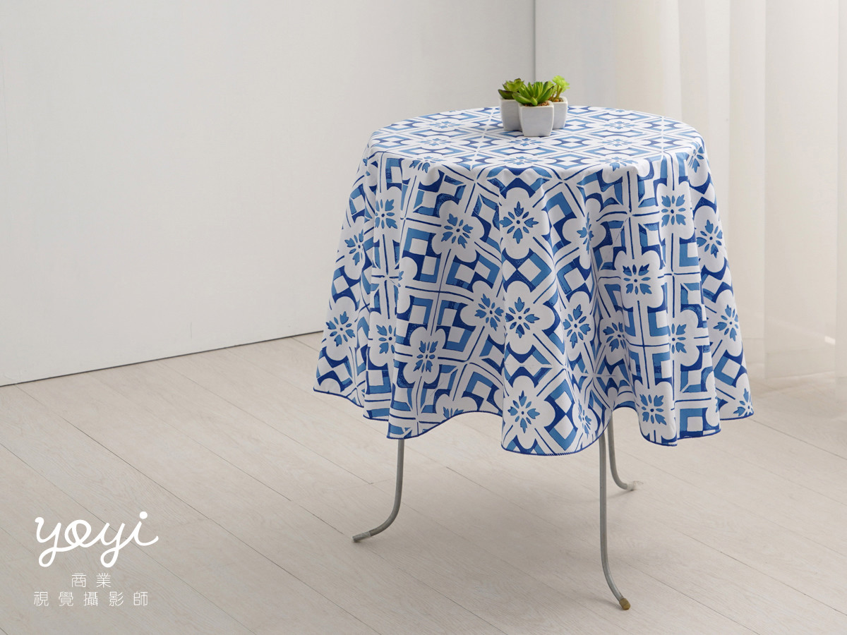 桌布商品攝影｜北歐風圖騰餐桌布與優雅餐飲情境風格攝影 1